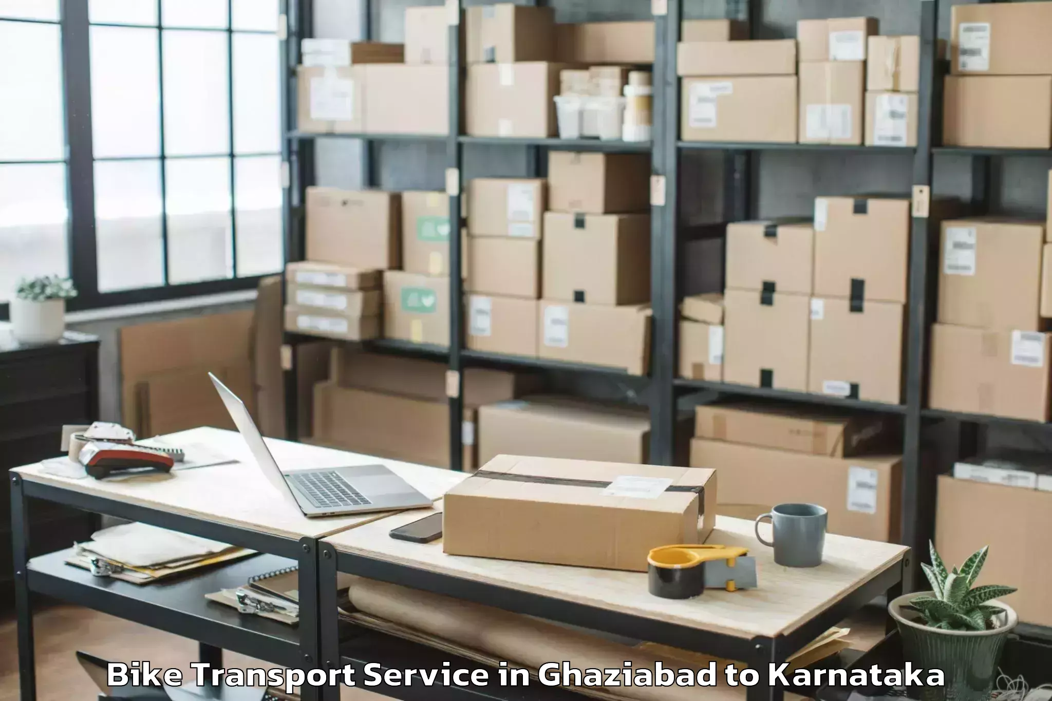 Book Ghaziabad to Mahalingpur Bike Transport Online